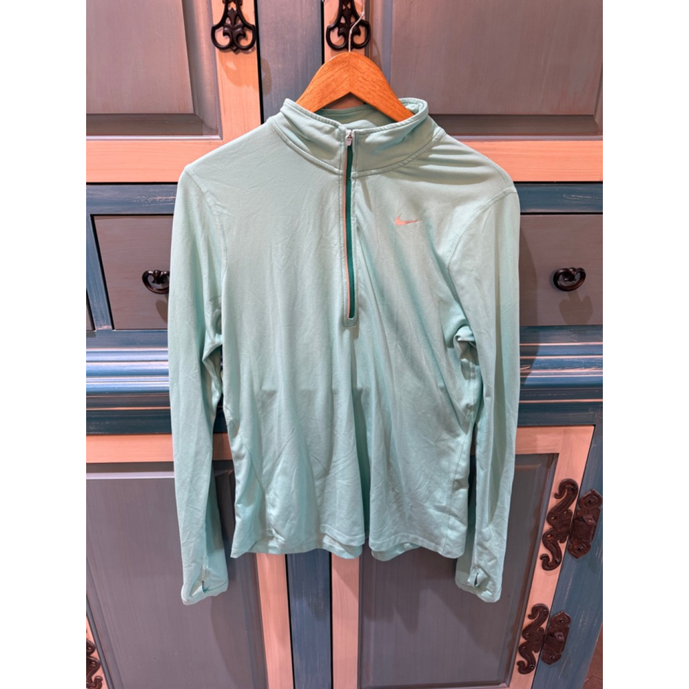 Women's Nike Light Blue Dri-FIT Element 1/4 Zip Long Sleeve Top M